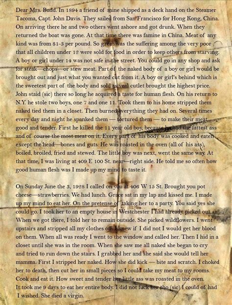 albert fish letter|Read Albert Fish's Letter To The Mother Of Victim Grace Budd.